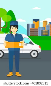 Man delivering box.