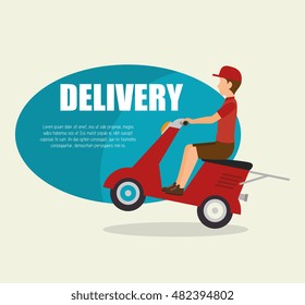 man delivering boxes design isolated