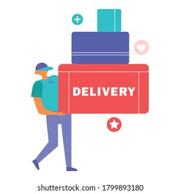 a man is delivering a package