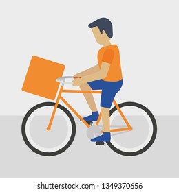 Man delivery by bicycle