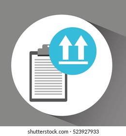 man delivery checking fragile merchandice icon vector illustration eps 10