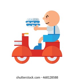 Man Delivery hamburger