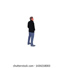 person standing sideways stock illustrations images vectors shutterstock https www shutterstock com image vector man demiseason clothing standing sideways 1434218003