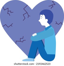Un hombre deprimido con una enfermedad mental