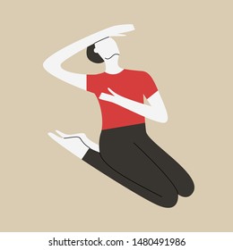 Man in depression sitting and crying. Stressful situation concept. Flat vector illustration.