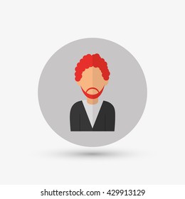 Man design. Media icon. Flat illustration