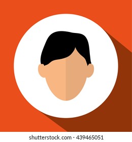 Man design. Media icon. Flat illustration
