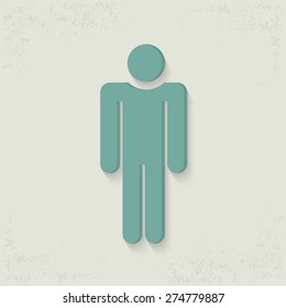 Man design on old background,clean vector