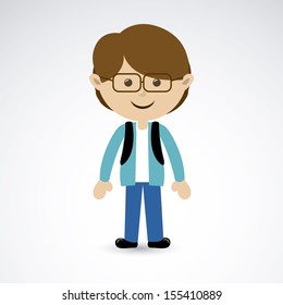 man design over gray background vector illustration