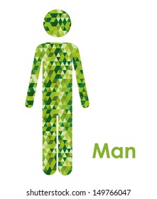 man design over white background vector illustration 
