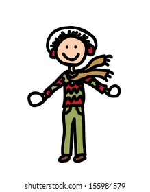 man design over white background vector illustration