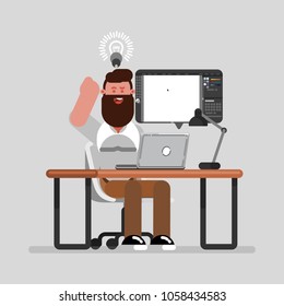 Man designer have an idea