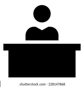 Man At Desk Icon