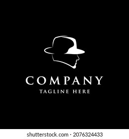 The man of detective logo design icon. The man of detective line art design. The man of detective icon design. The man of detective design inspiration