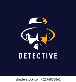The man of detective logo design icon. The man of detective line art design. The man of detective icon design. The man of detective design inspiration