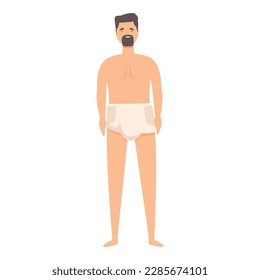 Man diaper icon cartoon vector. Adult health. Medicine equipment