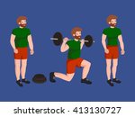 Man with different body mass weight loss white boy, fat male slim fitness in gym, healthy concept vector illustration, young people overweight doing exercise with dumbbells and have sport lifestyle