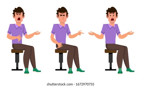 man in different situations and poses