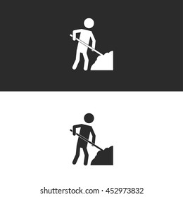 man digging icon