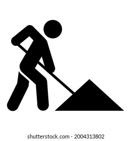 Man Digging Icon People In Motion Active Lifestyle Sign