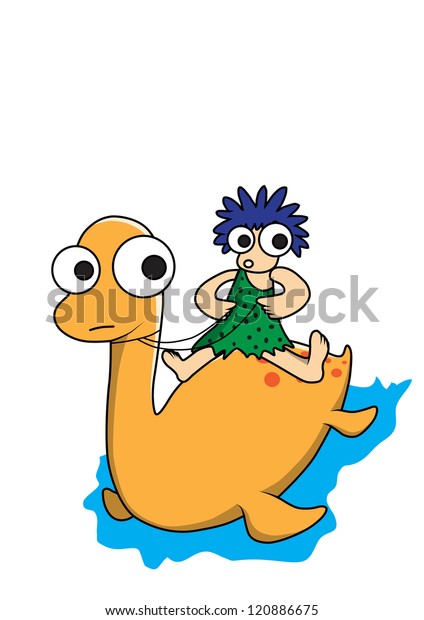 Man Dinosaur Cartoon Vector Stock Vector (Royalty Free) 120886675 ...