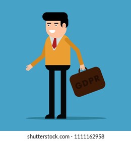 A man with a diplomat, GDPR