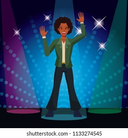 Man disco dancing