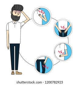 Man with diseases