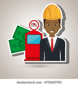 man dispenser gasoline vector illustration graphic eps 10