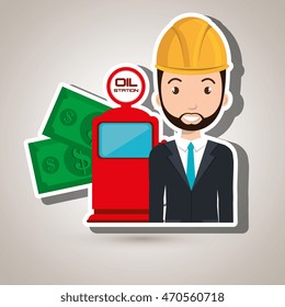 man dispenser gasoline vector illustration graphic eps 10