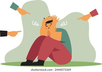 A man distressed by bullying