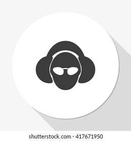 Man dj in headphone.