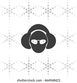 Man dj in headphone.