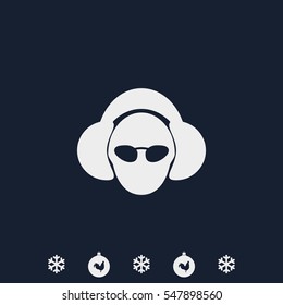 Man dj in headphone.
