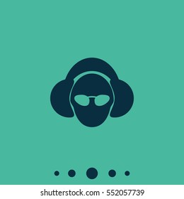 Man dj in headphone.