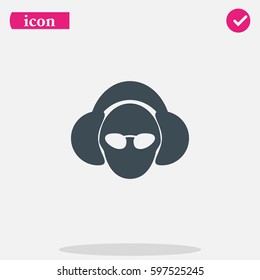 Man dj in headphone.