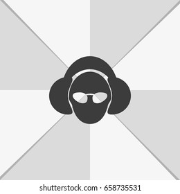 Man dj in headphone.