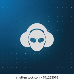 Man dj in headphone.
