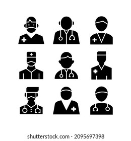 man doctor icon or logo isolated sign symbol vector illustration - Collection of high quality black style vector icons
