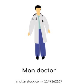 Man doctor vector vector isolated on white background for your web and mobile app design, Man doctor vector logo concept
