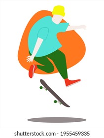 un hombre hace el truco de patinaje patinable