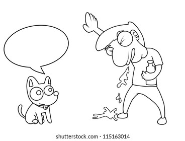 Man and dog