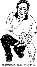 Man with dog