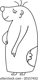 man in a dog costume, vector art professional illustration