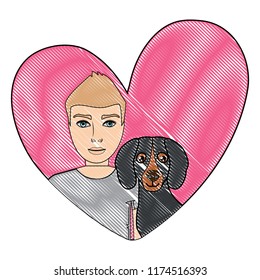 man and dog design