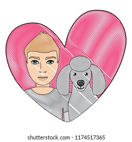 man and dog design