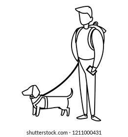 man and dog design
