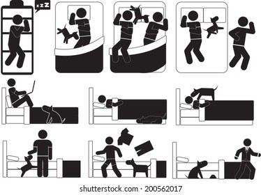 Man and Dog Relationship set