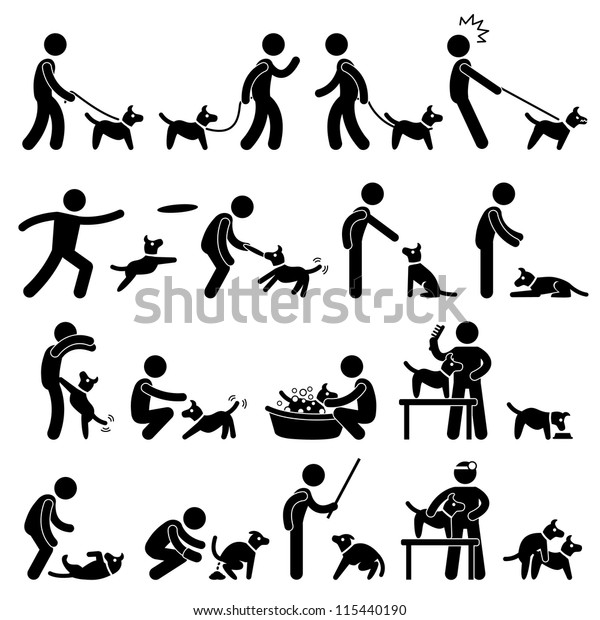 340 Stick Figure Walking Dog Images, Stock Photos & Vectors | Shutterstock