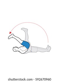 Man doing an abdominal leg raise exercise